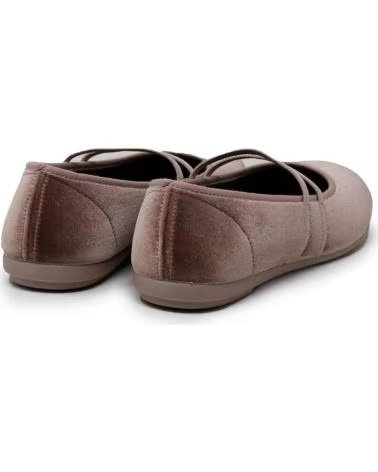 VUL-LADI VULLADI BALLERINAS AUS SAMT MIT RIEMCHEN MAQUILLAJE