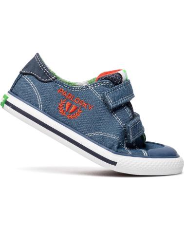 PABLOSKY ZAPATILLAS DE LONA PABLOSKY CON DOBLE CIERRE DE VELCRO PARA NIÑO JEANS