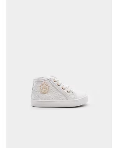 SNEAKERS ALTE IN TELA MAYORAL PER BAMBINA BLANCO