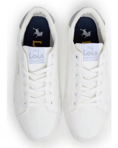 LOIS JEANS LOIS CANVAS SNEAKERS FOR MEN - MODEL 61346 WHITE BLANCO