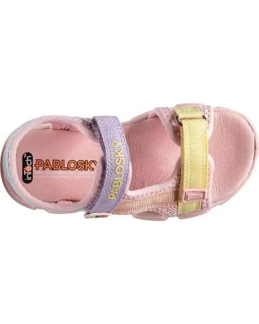 PABLOSKY SANDALIAS 9862 EN ROSA PARA NINAS YELLOW-LILAC