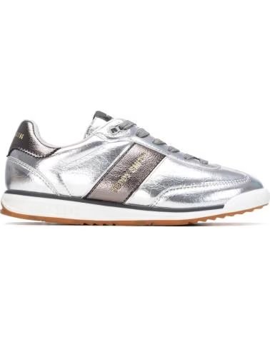 TEDDY SMITH TEDDY SMITH DAMENSNEAKER AUS SILBERNEM METALLIC-LEDER PLATA
