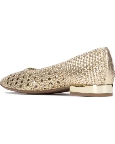 XTI BAILARINAS XTI CON DISEÑO TRENZADO Y TACÓN METÁLICO ORO