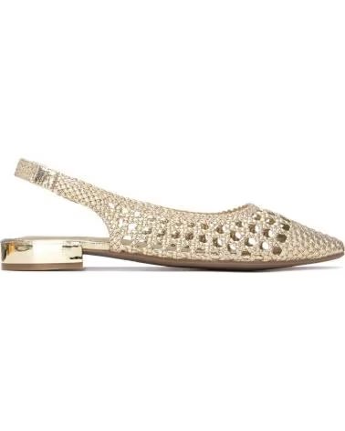 XTI MESH SLINGBACK FLATS WITH POINTED TOE ORO