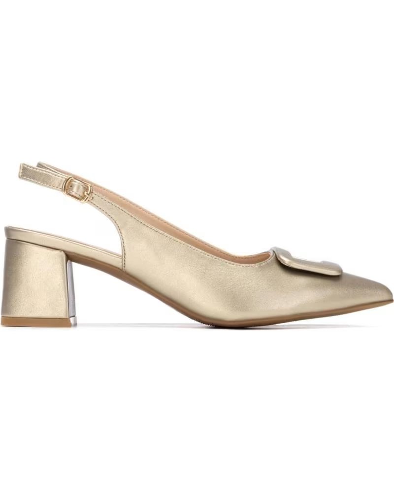 XTI SAPATOS DE SALTO XTI DOURADOS COM FIVELA DECORATIVA ORO