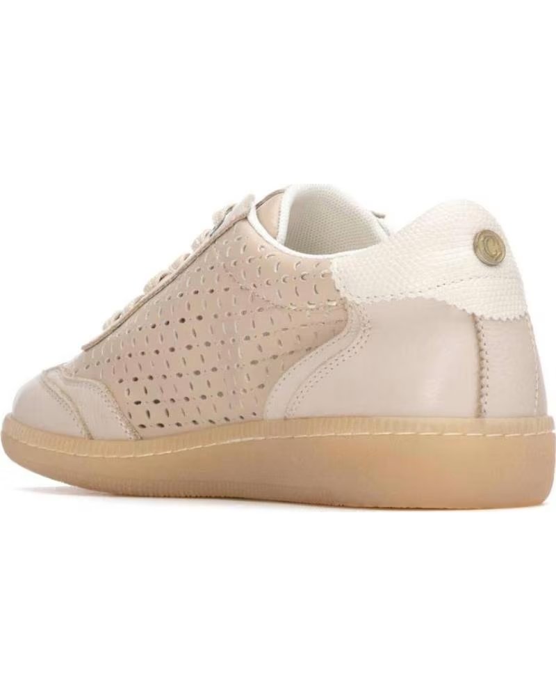 CARMELA DEPORTIVA PARA MUJER 163120 PIEL TROQUELADA BEIGE