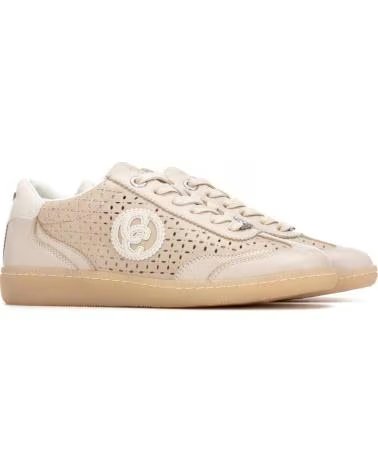 CARMELA DEPORTIVA PARA MUJER 163120 PIEL TROQUELADA BEIGE