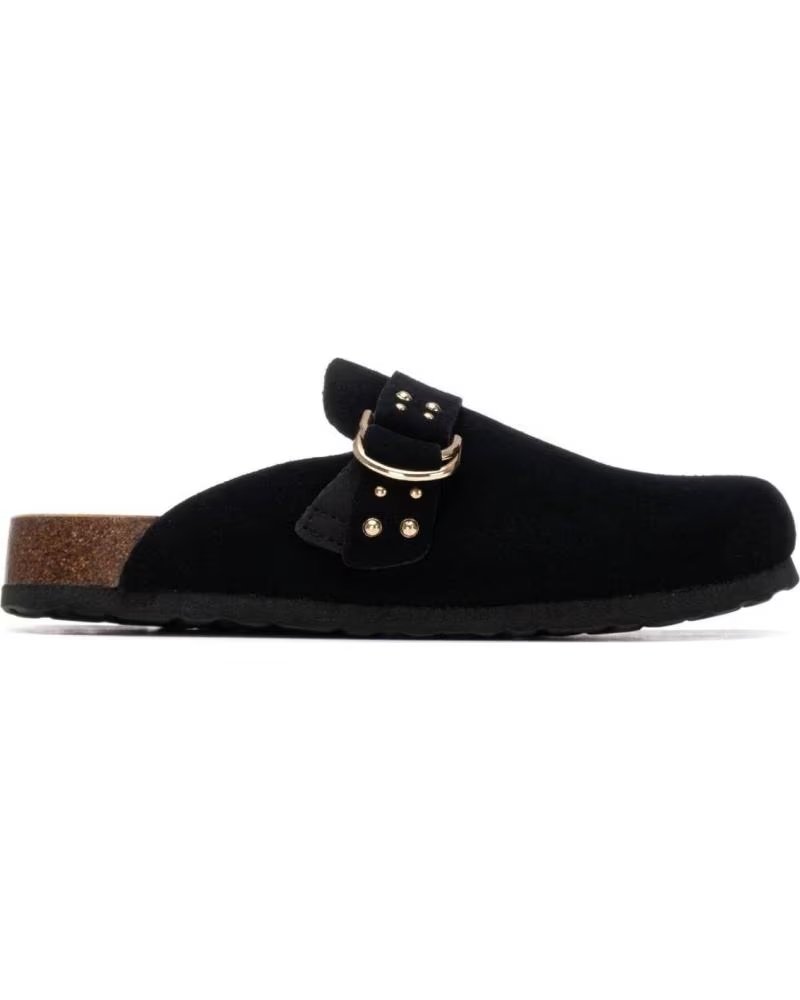 REFRESH REFRESH SCHWARZE CLOGS MIT SCHNALLE FÜR DAMEN NEGRO