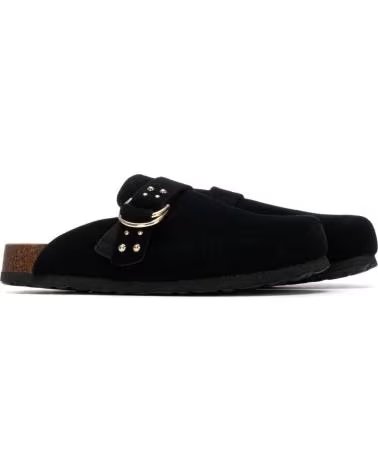 REFRESH REFRESH SCHWARZE CLOGS MIT SCHNALLE FÜR DAMEN NEGRO