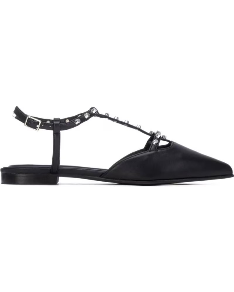 REFRESH SAPATILHAS FEMININAS REFRESH PRETO COM TIRAS E TACHAS NEGRO