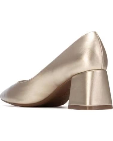 REFRESH SAPATOS DE SALTO DOURADOS COM BICO QUADRADO ORO