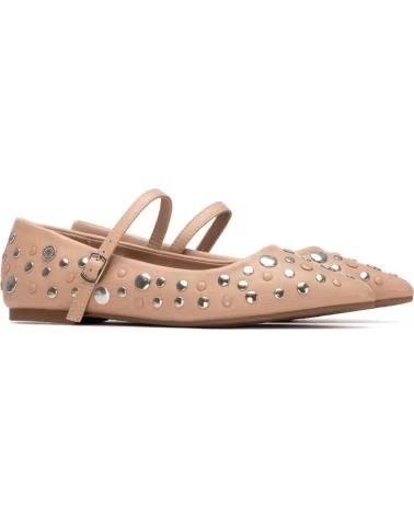 REFRESH WOMEN´S REFRESH NUDE BALLET FLATS WITH STUDS NUDE