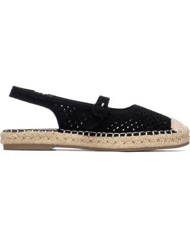 REFRESH ESPADRILLES FEMININAS COM TIRA TRASEIRA E DESIGN VAZADO NEGRO
