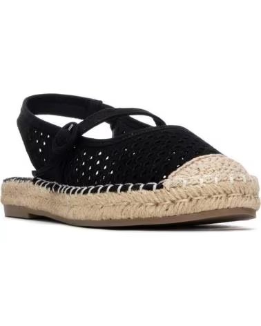 REFRESH ESPADRILLES FEMININAS COM TIRA TRASEIRA E DESIGN VAZADO NEGRO