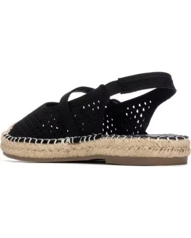 REFRESH ESPADRILLES FEMININAS COM TIRA TRASEIRA E DESIGN VAZADO NEGRO