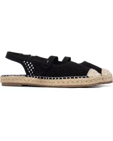 REFRESH ESPADRILLES FEMININAS COM TIRA TRASEIRA E DESIGN VAZADO NEGRO