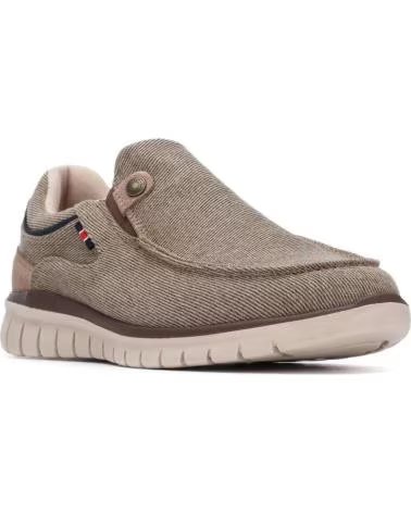 REFRESH REFRESH SAPATOS CASUAIS MASCULINOS, COR TAUPE TAUPE