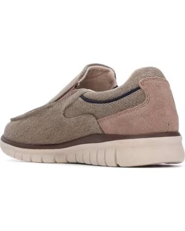 REFRESH REFRESH SAPATOS CASUAIS MASCULINOS, COR TAUPE TAUPE