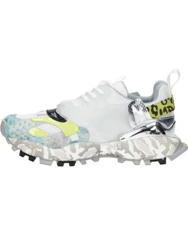 EXE SCHUH EXE 134-208 LEDER WEISS SILBER PIEL LEATHER WHITE SILVER