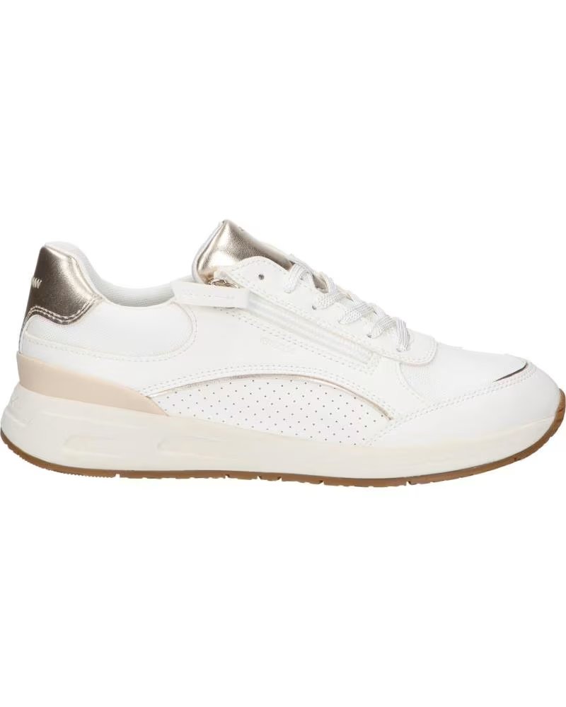 GEOX TÉNIS D BULMYA D65NQB BRANCO DOURADO WHITE-LT GOLD C1327