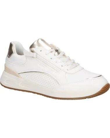 GEOX TÉNIS D BULMYA D65NQB BRANCO DOURADO WHITE-LT GOLD C1327