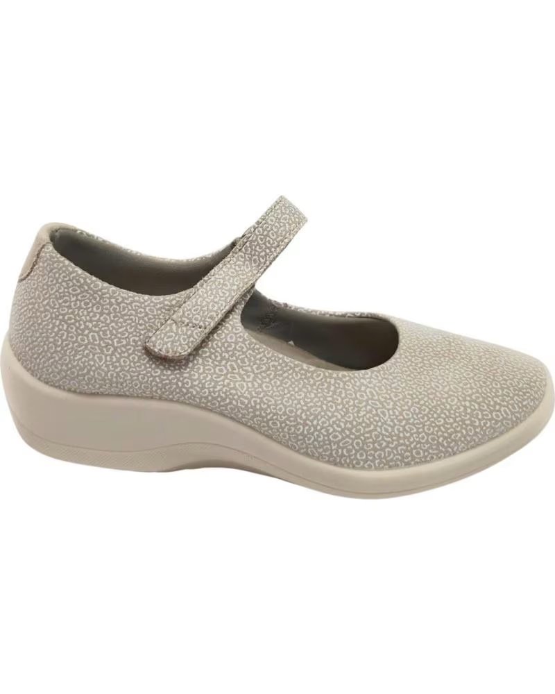ARCOPEDICO SAPATOS RASOS FEMININOS ARCOPÉDICO THY DE LYCRA BEGE BEIG
