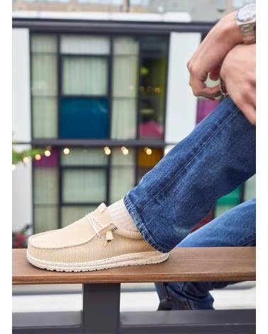 Sapatos de Homem HEY DUDE WALLY STRETCH SOX BEGE 41898-0LZ CRMEGT