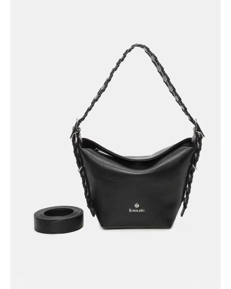 BINNARI BORSA A MANO IN PELLE BINNARI ISLA NERO NEGRO