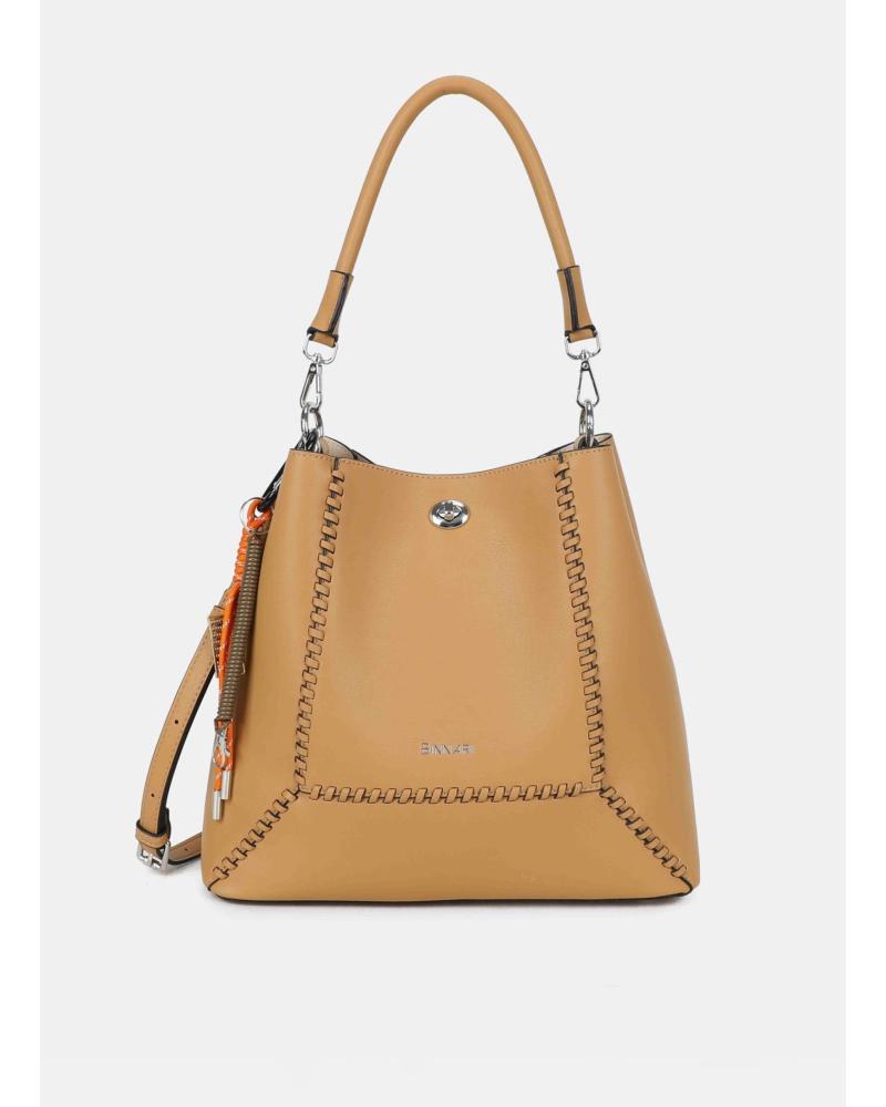 BINNARI BOLSO BINNARI VEGA CAMEL DE CUERO PARA MUJER CAMEL