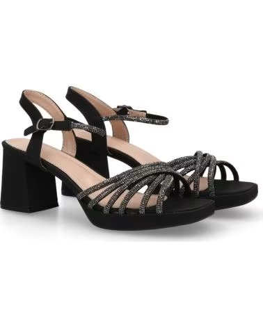 SPORT3PUNTO0 BLACK HEELED SANDALS WITH CRISS-CROSS STRAPS VARIOS COLORES