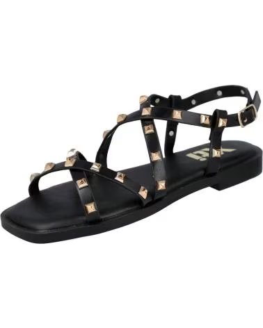 XTI SANDALIAS XTI DE MUJER CON TACHAS PLANAS NEGRO