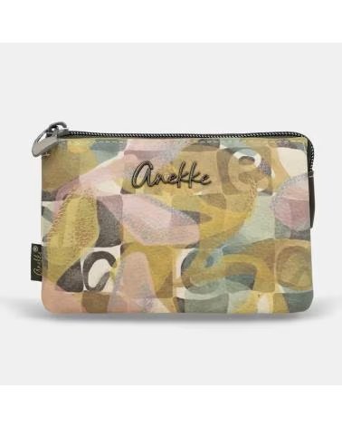 ANEKKE PORTAMONETE A TRIPLO SCOMPARTO ANEKKE BLOOM BEIGE BEIGE