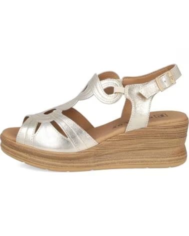 PITILLOS SANDALIAS DE CUÑA METALIZADAS PITILLOS 11050 PARA MUJER ORO