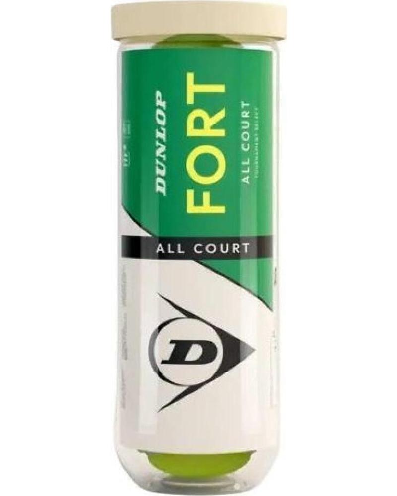 DUNLOP DUNLOP FORT ALL COURT TUBO DE 3 PELOTAS DE TENIS AMARILLO AMARILLO