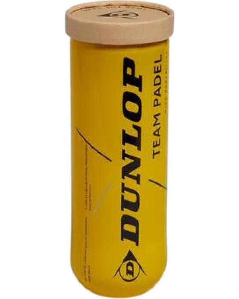 DUNLOP DUNLOP BOTE DE PELOTAS PADEL TEAM PADEL 3 UNIDADES AMARILLO AMARILLO