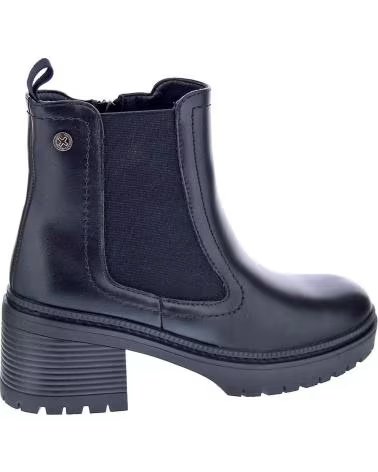 SCHWARZE XTI CHELSEA-STIEFELETTEN FÜR DAMEN MIT BLOCKABSATZ NEGRO