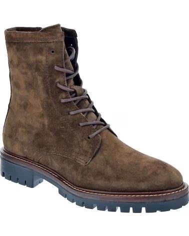BOTÍN DE ANTE MARRÓN ALPE MODELO 26101133 CON CORDONES MARRON