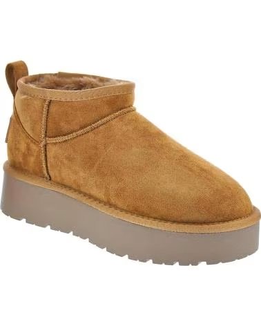 STIVALETTI XTI 142212 IN CAMOSCIO CON PLATEAU BEIGE