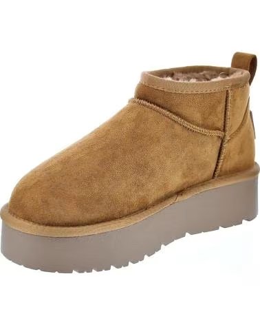 STIVALETTI XTI 142212 IN CAMOSCIO CON PLATEAU BEIGE