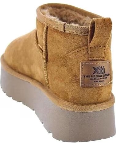 STIVALETTI XTI 142212 IN CAMOSCIO CON PLATEAU BEIGE