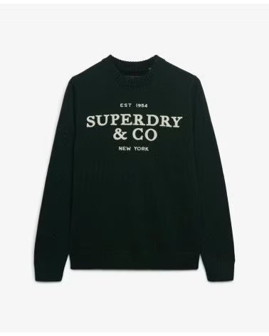 SUPERDRY PULL À GRAPHIQUE APPLIQUÉ VERT FORÊT CO VARIOS COLORES