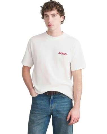 DICKIES T-SHIRT DK0A8853C481 CON STAMPA GRAFICA EGRET