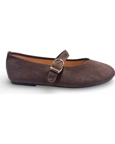 TIMBOS SAPATILHAS MERCEDES PLANA FEMININAS CASTANHAS MARRóN