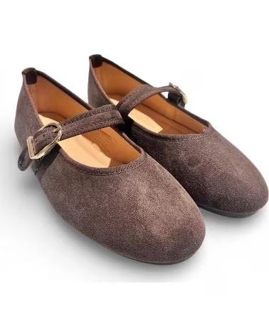 TIMBOS SAPATILHAS MERCEDES PLANA FEMININAS CASTANHAS MARRóN