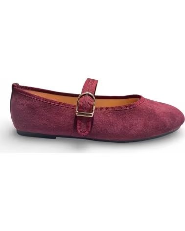 TIMBOS SAPATILHAS MERCEDES PLANA FEMININAS VINHO ROJO