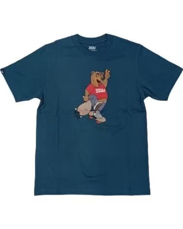 VANS OFF THE WALL VANS OFF THE WALL T-SHIRT WITH BEAR PRINT AZUL