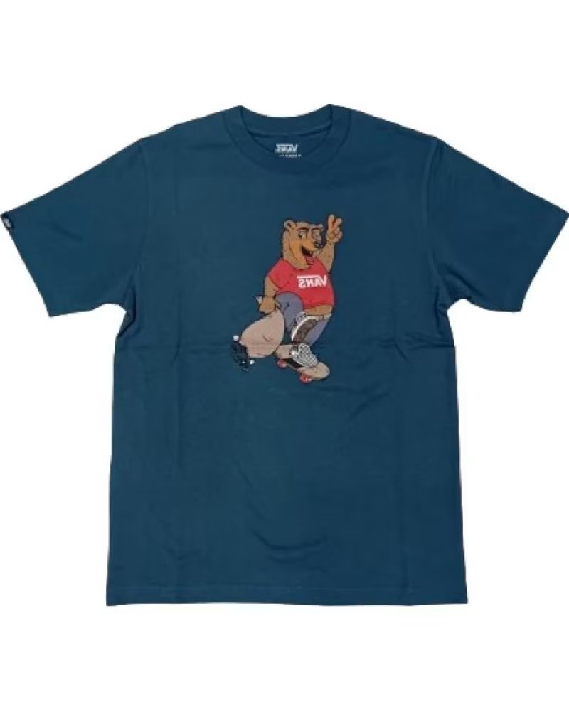 VANS OFF THE WALL VANS OFF THE WALL T-SHIRT WITH BEAR PRINT AZUL