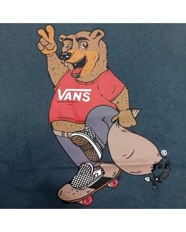 VANS OFF THE WALL VANS OFF THE WALL T-SHIRT WITH BEAR PRINT AZUL