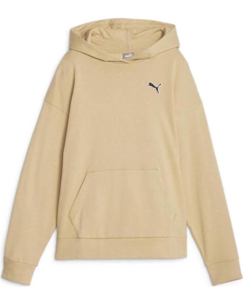 PUMA MOLETOM COM CAPUZ PUMA ESSENTIALS LOGO FEMININO BEGE BEIGE