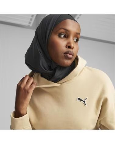 PUMA MOLETOM COM CAPUZ PUMA ESSENTIALS LOGO FEMININO BEGE BEIGE